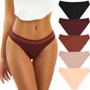 Cheeky Underwear for Women, Womens Underwear Seamless,Soft Bikinis Panties for Young Ladies 5 Pack (Small)
