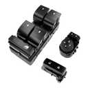 Power Window Switch Driver Side & Front Driver Side Door Lock & Mirror Switch | Replacement for 2007-2014 Chevy Silverado GMC Sierra 1500/2500HD/3500HD | Replaces# 25789692, 22883768, 15804093