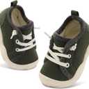 FEETCITY Toddler Boys Shoes Kids Slip on Sneakers Baby Walking Shoes Toddler Tennis Shoes DarkGreen 18