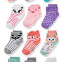 Cherokee baby-girls 12 Pack Shorty Ankle Socks (12-24 Months, Multi Pop Up Critters)