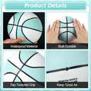 3 Pack Water Pool Basketball Aqua Blue Rubber Waterproof Water Basketball for Swimming Pool Ball Lake Hoop Games