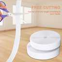 2rolls/Set Free Cut Self Adhesive Waterproof Hook and Loop, Tape Home Heavy Duty,Teacher Supplies for Handmade Craft Art and Couch(White)