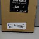 HASWARE Floating House Number 6 inch Stylish Door Numbers Alphabet Plaque Street Home Address Numerals (Golden, 7)