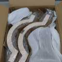 19.49'' Farmhouse Orb Chandelier, 4-Light Rustic Dining Room Light Fixture, Farmhouse Light Fixtures Adjustable Height, Hanging Pendant Lighting for Dining Room Kitchen Island Entryway Foyer (Distressed white)