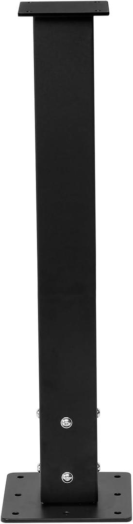 Mailbox Post with Post Base, 27 inch, Heavy Duty Q235 Steel Mailbox Posts for Outside, High Mounting Post for Street Curbside, Mailbox Post Kit for Sidewalk, Black