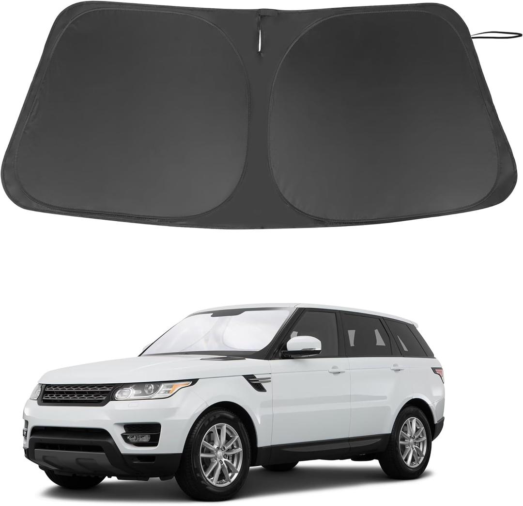 Windshield Sun Shade Custom Fit for 2014-2022 Land Rover Range Rover Sport Accessories Foldable Sunshade Sun Blocker Protect Car from Sun Rays & Heat Damage Keep Car Cooler