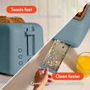 Bella 4 Slice Slim Toaster, Fits-anywhere Kitchenware, 6 Setting Shade Control with Reheat & Cancel Buttons, Fits Sourdough, 10 Long Slot, Anti Jam & Auto Shutoff, 900 Watt, Surf