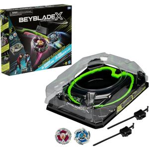 Beyblade X Xtreme Battle Set with Beystadium Arena Featuring X-Celerator Rail, 2 Right-Spinning Top Toys, 2 Launchers, Toys for Boys and Girls, 8+, 17.2 x 14 inches