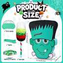 Large Halloween Green People Frank Pinata- Cute Monster Design - Piata Kit with Stick, Rope, Blindfold, Confetti for Halloween Parties & Kids' Events (21"  16.5"  3")
