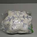 Soaoo 2 Pcs Snowflake Pillow Winter Throw Pillows Decorative Sherpa White Snowflake Shaped Cushion for Winter Home Decor Couch Sofa Bedroom Decoration(Gray)