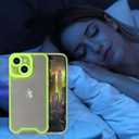 Omorro Compatible with iPhone 14 Case Clear Luminous Case Glow in The Dark Noctilucent Luminous Space Nebula Slim Fit Cover Protective Anti Scratch Cases Thin Translucent Protective Case Green