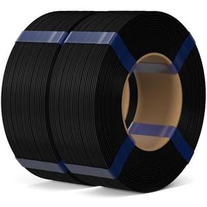 ELEGOO PLA Basic Refill Filament 1.75mm Black 1KG, 3D Printer Filament No Spool Dimensional Accuracy +/- 0.02mm, 3D Printing PLA for Reusable Spool Refilling