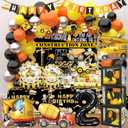 Construction 2nd Birthday Party Supplies ,Dump Truck 2nd Birthday Party Decorations Tableware Includes Box Cutout Sash Plates, Cup, Napkin, Balloon, Backdrop, Tablecloth, Banner, Construction 2nd