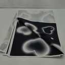 LYCGS 8x6ft Black Heart Backdrop 90s Backdrops for Photoshoot Valentines Decor Banner Birthday Props X-14