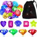 MARFOREVER 16Pcs Lagre Diving Gem Pool Toys Colorful Pool Gems Acrylic Diamond Diving Jewels Underwater Gemstones Pirate Treasure for Swimming Training Summer Pool Beach Party Favor