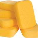 QEP 70005Q-6D 7.5 Inch x 5.5 Inch x 1.875 Inch Grouting, Cleaning and Washing Sponge, X-Large, 6-Pack, 6 Pack, Yellow, 6 Count