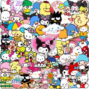 69Pcs Cute Stickers Sanriio Stickers Kawaii Stickers for Water Bottle Laptop Phone Case Luggage Notebook Skateboard Lunchbox Stickers for Kids Teen Adults