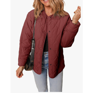 Dokotoo Womens Quilted Lightweight Jackets Button Down Puffer Jacket Coats Padded Outwear with Pockets XL