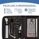Zyrev Otoscope Oph Diagnostic Set - 36 Piece Medical and Nursing Student Otoscope/Opthalmoscope Diagnostic Kit - with Leather Case for Educational and Professional Settings (Regular)