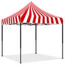 Oudain 10x10 Carnival Themed Pop up Canopy Tent Commercial Canopy for Food Vendors Heavy Duty Pop up Shelter for Outdoor Catering Advertising Stand with Iron Frame and Silver Coated Fabric
