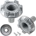 Enhon 2 Pack Handle Repair Kit Replacement for RK-14/17MH, Compatible with Woodford Model 14 and 17 Wall Faucet, Metal Handle Replacement for Outdoor Faucet Outside Spigot (Silver)