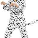 GIFTINBOX Cat Costume For Girls, Animal Costume, Black Cat Dalmatian Costume for Kids, Halloween Costumes for Kids (M(7-9y))