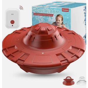 Pool Alarm, Floating Pool Safety Alarms for Inground & Above Ground Pools Loud 110dB Alert, Adjustable Sensitivity, Protection for Kids & Pets (Red)