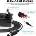 16.8V AC DC Power Supply Adapter Replacement for LifePro Sonic, Sonic Mini, Sonic Pro,Fusion X, Sonic Pro, Youdgee H1 Mini, Mebak 3, DamKee DK-01 02, Wattne W2 W1 Massage Gun Charger Cable Cord