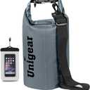 Unigear Dry Bag Waterproof, 2L/5L/10L/20L/30L/40L Floating and Lightweight Bags for Kayaking, Boating, Fishing, Swimming and Camping with Waterproof Phone Case