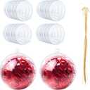 20 Pcs 80mm Clear Plastic Fillable Christmas Ball Ornaments - 3.15'' DIY Craft Ornaments, Shatterproof Xmas Tree Hanging Balls Decorations for Holiday, Wedding, Birthday, Christmas Decor