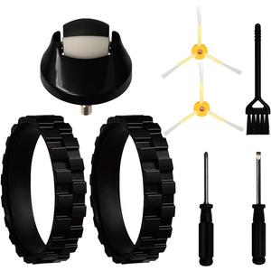 Tires for IROBOT ROOMBA Front Wheel Caster Replacement Parts Kit for ROOMBA 614 650 665 671 692 694 761 770 780 790 805 850 860 861 866 877 880 890 891 895 960 980 981 985 Side Brush with Tools (Tires + 3 Pcs)