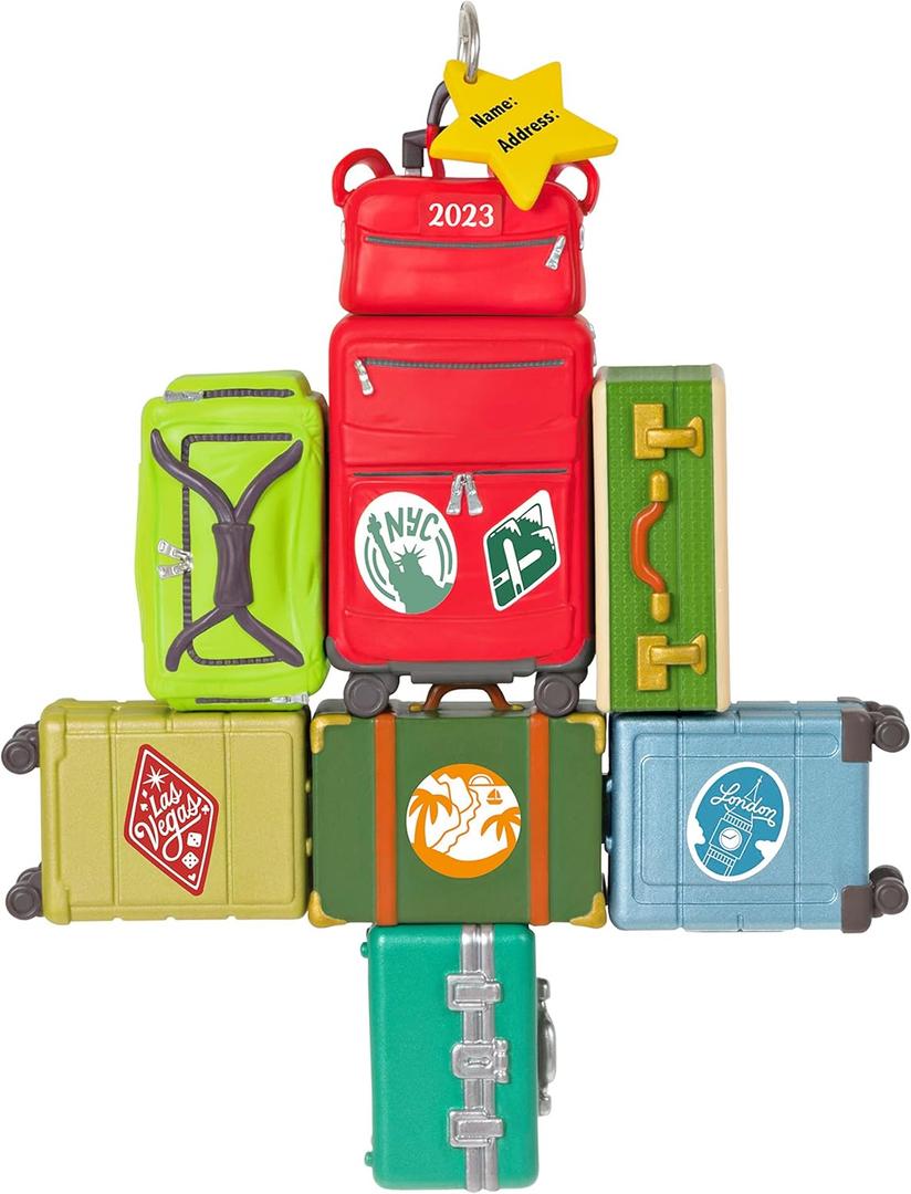 Hallmark Keepsake Christmas Ornament 2023, Travel All the Way, Suitcase Tree Ornament, Gifts for Her