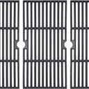 GasSaf 16 7/8" Grill Grates for Charbroil 463420508, 463420511, 463436214, 463440109 Gas Grill, Cast Iron Grates for Char Broil, Thermos, Master Chef, Backyard, 3PCS Grates Replacement for Char-Broil