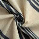 Vertical Striped Pattern Dark Blue Linen Valance for Windows, Farmhouse Geo Rod Pocket Short Curtains Valance for Kitchen Cafe Living Room Bathroom 54" x 18" Navy