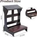 lukar Prayer Kneeler Bench, Wooden Kneelers for Praying with Cushion Pad, Prayer Bench Stool for Kneeling at Home, Kneeling Chair Shelf for Church Prayer Bench Table with Shelf, 23"w X 20"d X 32"h