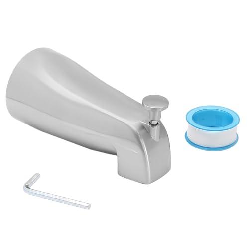 Luomorgo 1 Pc Bath Tub Spout with Diverter, Chrome Tub Spout Universal Fits 1/2" Copper Water Pipe, Bathroom Shower Bathtub Faucet Spout with Hex Wrench, Thread Tape