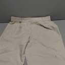 Beotyshow Mens Linen Pants Casual Elastic Waist Trousers Summer Beach Lightweight Pants (Medium, White)