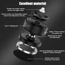 Magnetic Phone Holder for Car, Strong Vacuum Suction Cup, 360 Rotation, Universal Phone Mount for Windshield/Dashboard/Glass/Mirror, Hands-Free Car Accessories, Compatible with iPhone Android (Black)