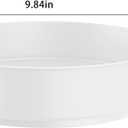 VAEHOLD Lazy Susan Turntable Spice Rack Organizer for Kitchen Cabinet, Storage Tray for Fruit, Snacks, Salad - Organizer for Cupboard, Pantry, Bathroom, Table, Cosmetic (White, 9 4/5'')