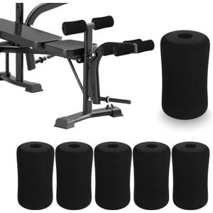 Homoyoyo 6Pcs Foam Fitness Equipment Foam Pads for Exercise Machine Replacement Covers for Leg Extension Bench 5.31X2.95X2.95 Inches