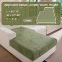 QIANMEW Couch Covers for Sectional Sofa, Washable Stretch Soft Sofa Cushion Covers L Shape Sofa Slipcovers Anti Slip Furniture Decor Protector for Pets (1PC L Chaise Cover,Green)