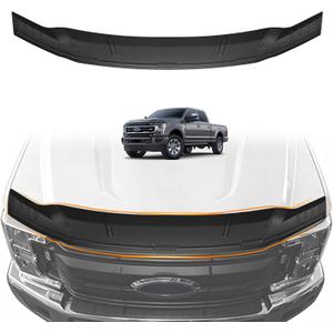 TripleAliners Hood Deflector Protector Compatible with 2017-2022 Ford Super Duty F250 F350 F450 Accessories Hood Protector TPE Bug Deflector Shield Replacement