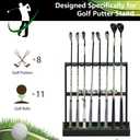 Golf Club Holder Stand,Wooden Golf Club Rack -Indoor Display Rack,Golf Club Organizer for 8 Clubs and 11 Balls Storage,Golf Rack for Storage Sports Outdoors Wall Garage