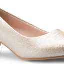Olivia K Women's Classic Closed Toe Kitten Heel Pumps | Dress, Work, Party Low Heeled 10