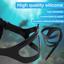 1Pcs Universal Silicone Replacement Scuba Mask Strap, Black Dive Mask Strap, Swimming Goggles Glasses Head Band Parts Accessories for Diving Swim Snorkel