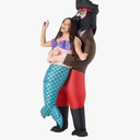 Morph Costumes Inflatable Mermaid Costume for Men and Women, Pirate Theme Inflatable Outfit for Parties and Events, One Size