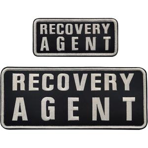 Recovery Agent Embroidered Appliqu Patches Tactical Military Morale Patch, Sewing Appliques Decorative Sew-on Decorate Badge DIY Accessories Hook and Loop Backed