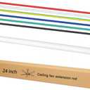 24 Inch Ceiling Fan Downrod with UL Wires,White, 1-Inch Diameter, Unthreaded