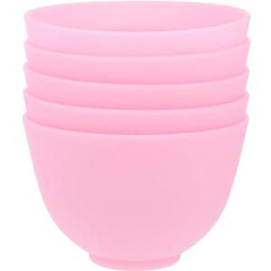 FOMIYES Silicone Facial Mask Mixing Bowl Pink Medium Size 4 Inch Lightweight Easy Clean Diy Skincare Tool for Home Spa and Travel