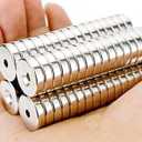 30 Pieces 10 x 3mm with 3mm Countersunk Hole Disc Fastener Magnets Rare Earth Refrigerator Neodymium Magnets - 0.4 inch D x 0.11 inch H with 0.11 inch D Screw Hole